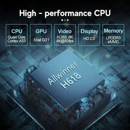 DQ10 ATV Mini TV Stick Android13 Support 8K Video 4K Wifi6 Allwinner H618 Quad Core Cortex A53 Voice Remote Smart TV Box